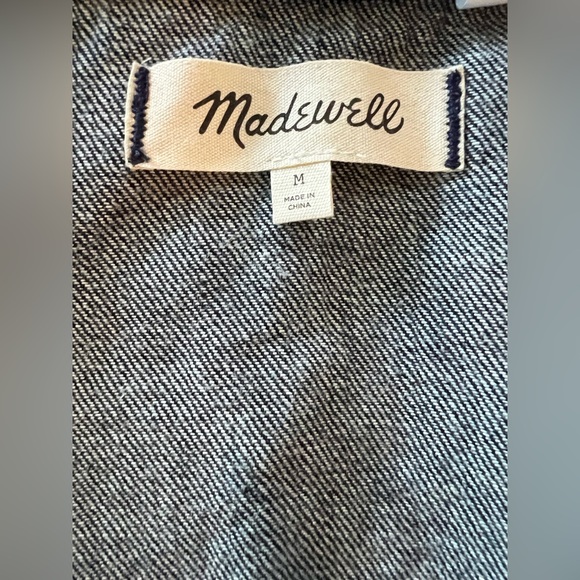 NWT Madewell Striped Denim Cropped Jacket in Genova Wash - Medium - Picture 12 of 12
